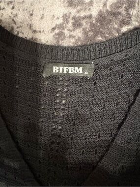 Women’s  Black Knit Sweater dress or swim coverup - XL